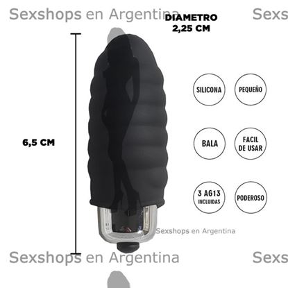 Estimulador de clitoris bala vibradora negra